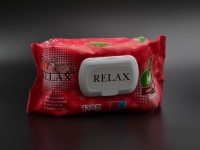 Серветки вологі RELAX / з клапаном / Яблуко / 120шт