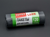 Пакети для сміття "Super Luxe" / чорні / 120л  / 10шт