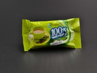 Серветки вологі "100% чистоти" / Зелений чай / 15 шт