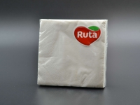 Серветка  "Ruta" / 33*33см / 3-шарова / біла / 20шт