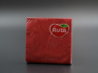 Серветка  "Ruta" / 33*33 см / 3-шарова / червона / 20 шт