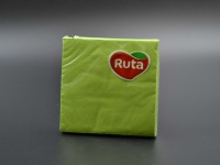 Серветка  "Ruta" / 33*33 см / 3-шарова / зелена / 20 шт
