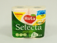 Туалетний папір Рута Selecta  3-сл Ромашка  4 шт\14