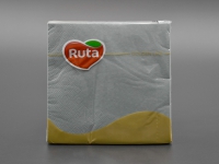 Серветка  "Ruta" / 33*33 см / 3-шарова / сіра / 20 шт