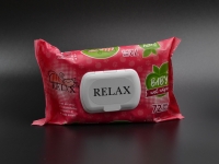 Серветки вологі RELAX / з клапаном / Яблуко / 72шт