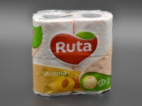 Туалетний папір "Ruta" / 2-шаровий / персиковий аромат / 4 шт
