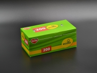 Серветки в коробці   Ecolo / білі / 2-шарові / 200шт