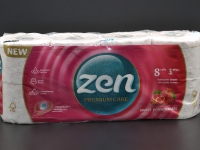 Туалетний папір "ZEN" / Premium / гранат / 3-шаровий / 19м / 145 відривів / 8шт