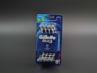 Станок для гоління "Gillette" / BLUE 3 / 6+2шт