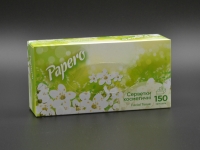Серветки в коробці  Papero NF011 / 2-шарові / 19*20 см / зелена упаковка / 150 шт