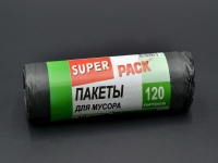 Пакети для сміття "Super Pack" / чорні / 120л / 10шт