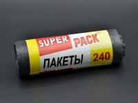 Пакети для сміття "Super Pack"/ чорні / 240 л / 10 шт