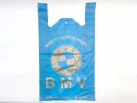 Пакет поліетиленовий майка "BMV"  44*75см / 50кг / синій / 50шт