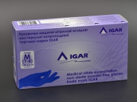 Рукавички нітрилові "IGAR" / сині / без пудри / не стерильні  / розмір-M / 100шт