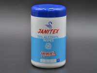 Серветки вологі "JANITEX" / антибактеріальні / в банці / 80 шт