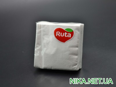 Серветка  "Ruta" / 24*24 см / 2-шарова / біла / 40 шт