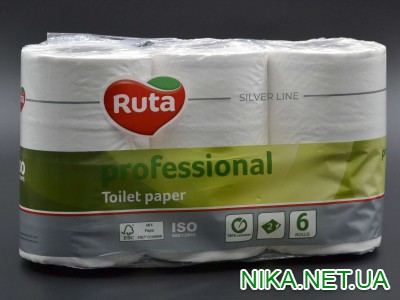 Туалетний папір "Ruta" / 2-шаровий / білий / 6шт