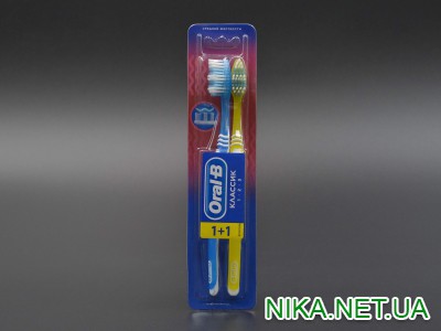 Зубна щітка "ORAL_B" / Classic / medium / 1+1 шт