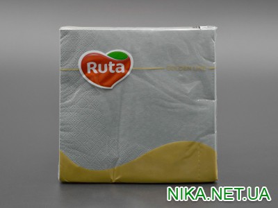 Серветка  "Ruta" / 33*33 см / 3-шарова / сіра / 20 шт