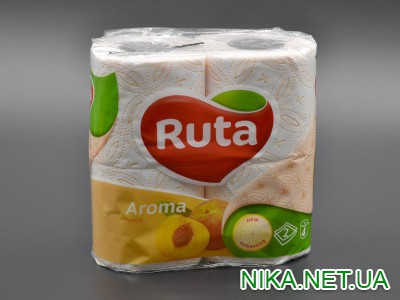 Туалетний папір "Ruta" / 2-шаровий / персиковий аромат / 4 шт