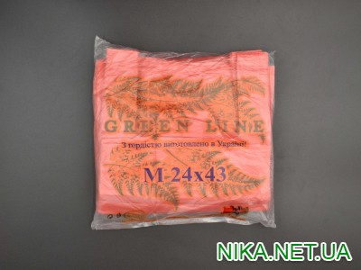 Пакет майка "GREEN LINE" / 24*43см / червона