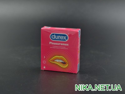 Презервативи латексні "Durex" / Pleasurremax / з крапками / 3шт