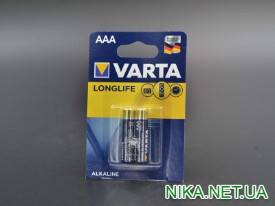 Батарейка міні-пальчик "VARTA LongLife" R3 (ААА)   2шт.