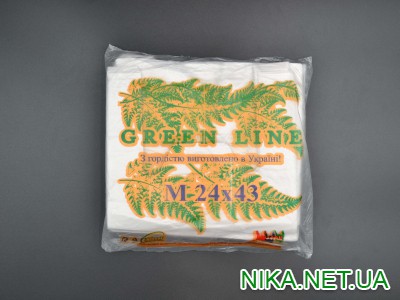 Пакет майка "GREEN LINE" / 24*43см / біла
