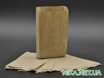 Пакет паперовий коричневий / 140*250*40 мм / 100 шт