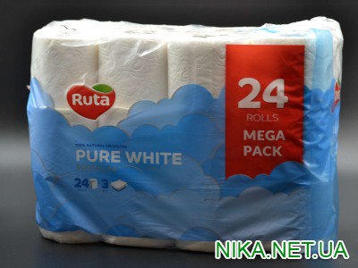 Туалетний папір "Ruta" / Premium / 3-шаровий / білий / 24шт