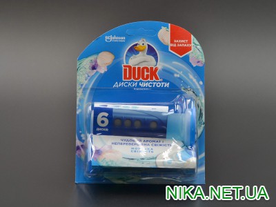 Cтікер-диск з ручкою для унітазу "Duck" / Морська свіжість / 6 шт