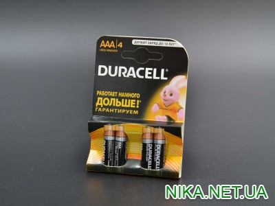 Батарейка міні-пальчик "DURACELL" / ААА / 4шт