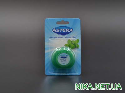 Зубна нитка "Astera" / з м'ятою / 50м