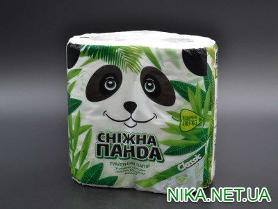 Туалетний папір "Сніжна панда" / 2-шаровий / білий / 4шт