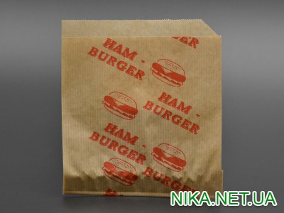 Пакет паперовий "Гамбургер" / 200 шт