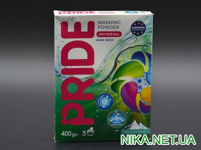 Пральний порошок "Pride" / Universal / Ручне прання / Гірська свіжість / 400 г