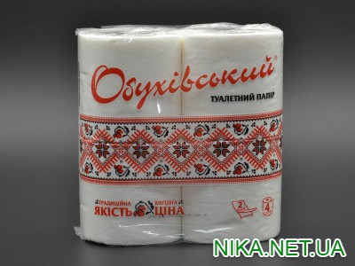 Туалетний папір "Обухівський" / 2-шаровий / білий / 4шт