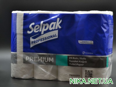 Туалетний папір "Selpak" / 2-шаровий / білий / 24 шт